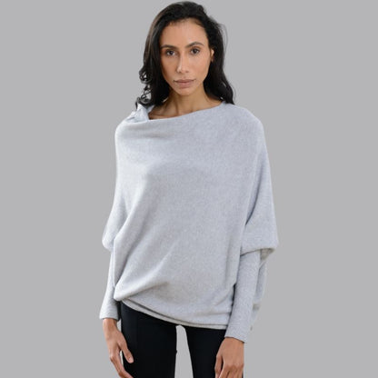 Oversized Gebreide Off Shoulder Trui voor Dames