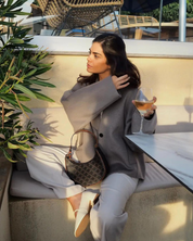 Oversized Wollen Blazer Voor Dames Met V Hals En Relaxte Pasvorm