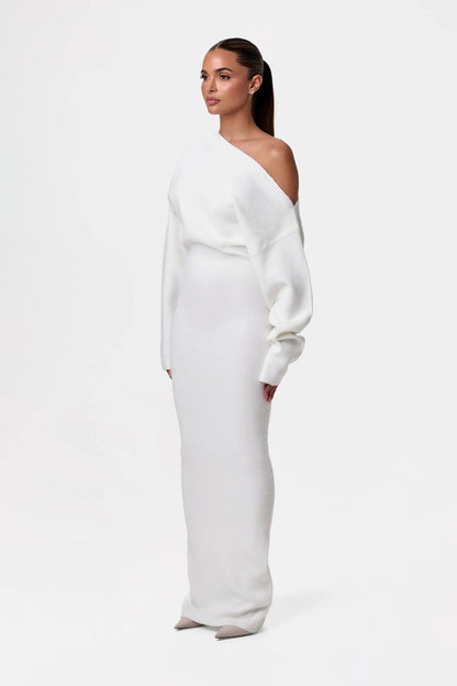 Florine - Off-shoulder maxi jurk