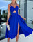 Nalani Dress | Deep V Hollow-Out Large Hem Split Strap Dress