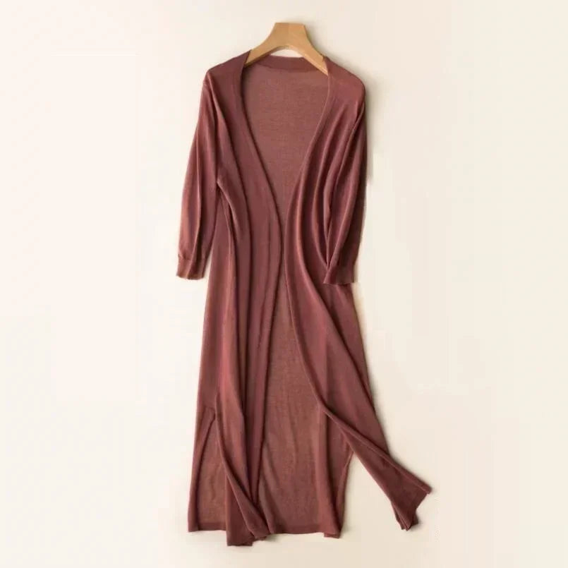 Gebreide Maxi vest voor dames