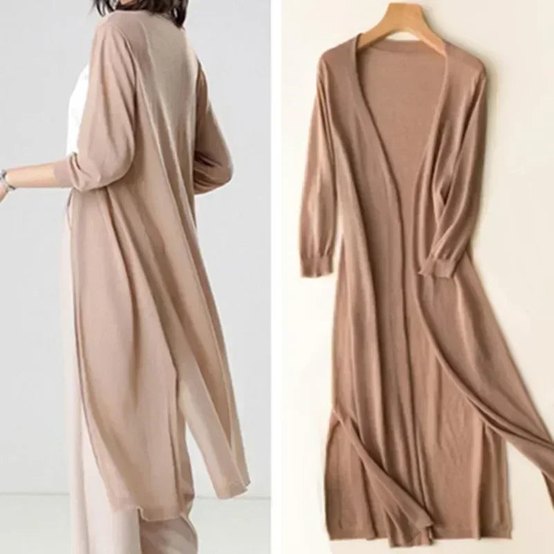 Gebreide Maxi vest voor dames