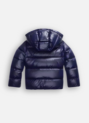 Short Puffer Winter Jacket with Hood for Women