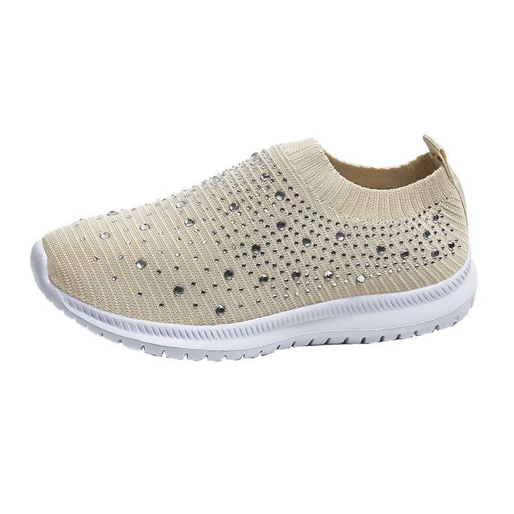 Comfortabele Glitter Slip-on Sneakers voor Dames