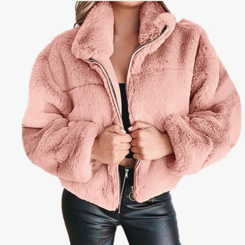 Warme Oversized Fleece Jas Voor Vrouwen Met Rits