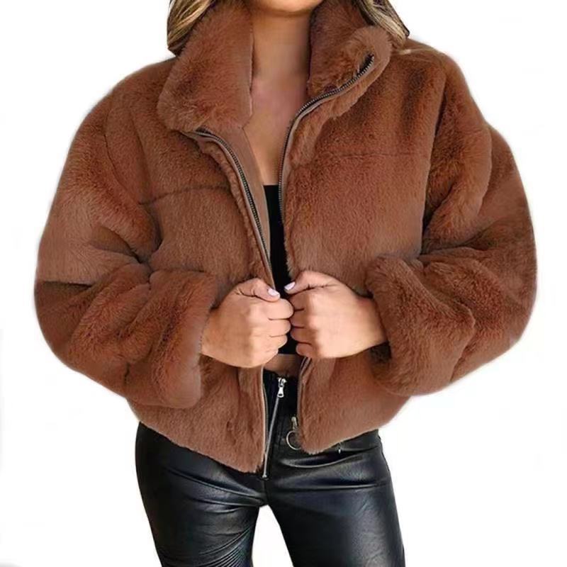 Warme Oversized Fleece Jas Voor Vrouwen Met Rits