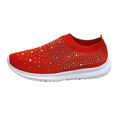 Comfortabele Glitter Slip-on Sneakers voor Dames
