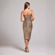 Amélie - Glitter Midi-jurk met Rits