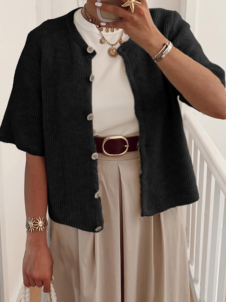 Elise - Short Sleeve Cardigan