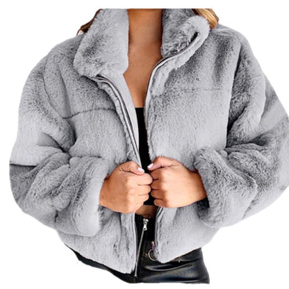 Warme Oversized Fleece Jas Voor Vrouwen Met Rits