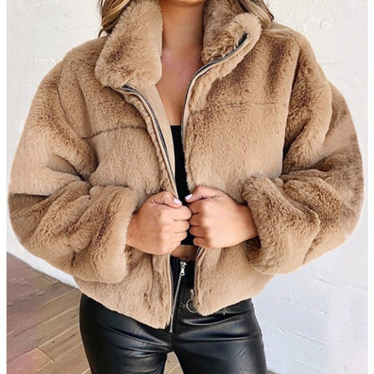 Warme Oversized Fleece Jas Voor Vrouwen Met Rits