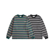 Dames Tijdloos Gestreept Shirt met Ronde Hals en Lange Mouwen
