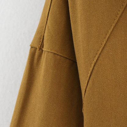 Bruine Vrouwen Winterjas met Houtje touwtje Sluiting en Grote Zakken