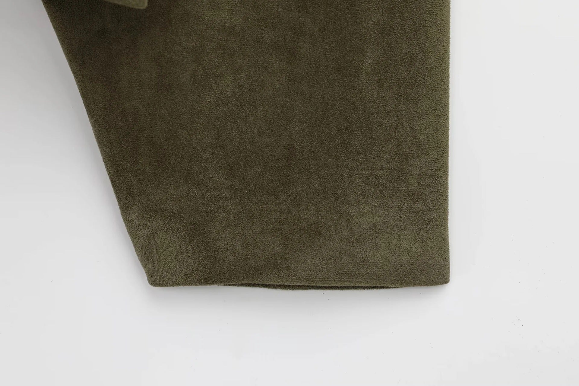 Manteau oversize en suède pour femme, élégant, avec col et fermeture à boutons-pression