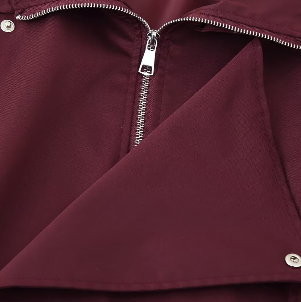 Parka Winterjas voor Vrouwen met Hoge Kraag en Verstelbaar Koord