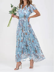 Fardau - Midi jurk met bloemenpatroon