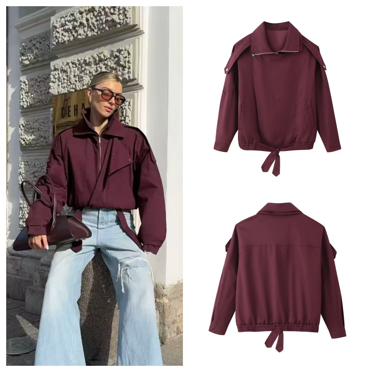 Parka Winterjas voor Vrouwen met Hoge Kraag en Verstelbaar Koord