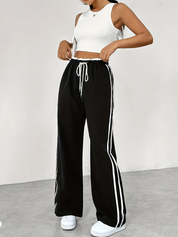 Dames Sportieve Joggingsbroek Comfortabel met Wijde Pijpen en Elastische Taille