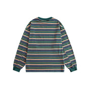 Dames Tijdloos Gestreept Shirt met Ronde Hals en Lange Mouwen