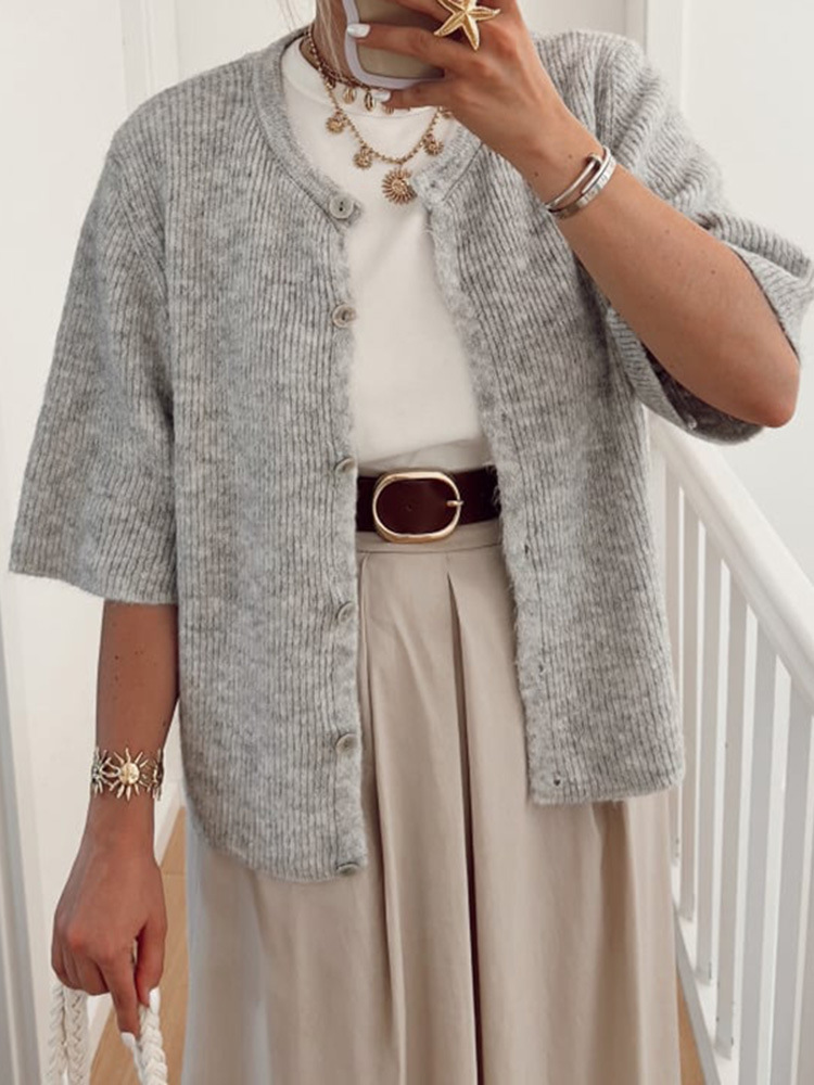 Elise - Short Sleeve Cardigan