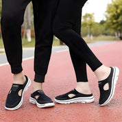 Sporty Mesh Slip-Ons with Open Sides and Flexible Sole