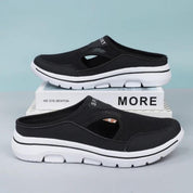 Sporty Mesh Slip-Ons with Open Sides and Flexible Sole