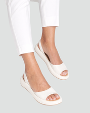 Sandales Peeptoe Confort avec Bande Élastique et Compensé