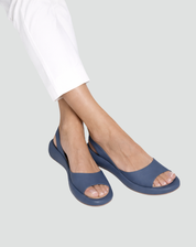 Sandales Peeptoe Confort avec Bande Élastique et Compensé