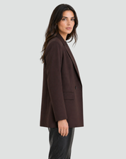 Oversized Stijlvolle Dames Blazer met Revers en Dubbele Knopen