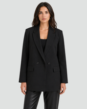 Oversized Stijlvolle Dames Blazer met Revers en Dubbele Knopen