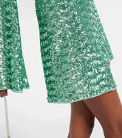 Elegant Glitter Women's V-Neck Long Sleeve Mini Cocktail Dress