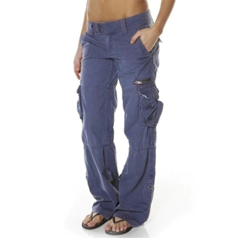 Pantalon cargo robuste et confortable pour femmes avec poches
