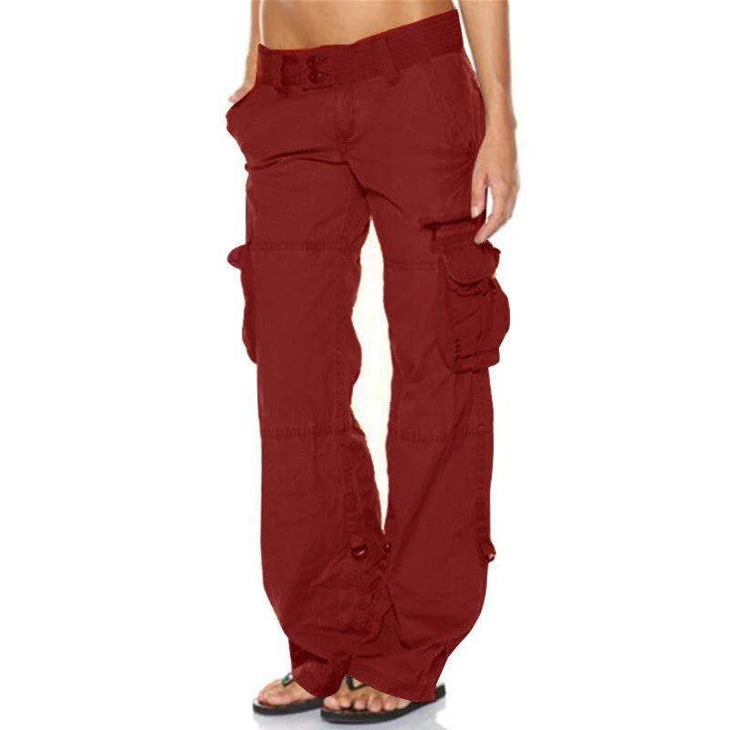 Pantalon cargo robuste et confortable pour femmes avec poches
