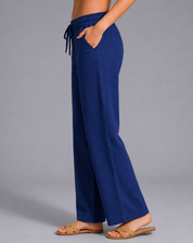 Comfortabele Wijde Broek Met Elastische Taille En Trekkoord Voor Dames