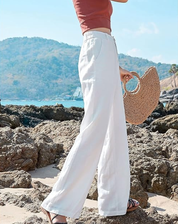 Lightweight Wide-Leg High-Waist Pants for Women