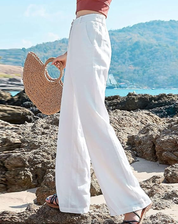 Lightweight Wide-Leg High-Waist Pants for Women