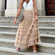 Pixie Skirt | Elegant Pleated Mesh Midi Skirt