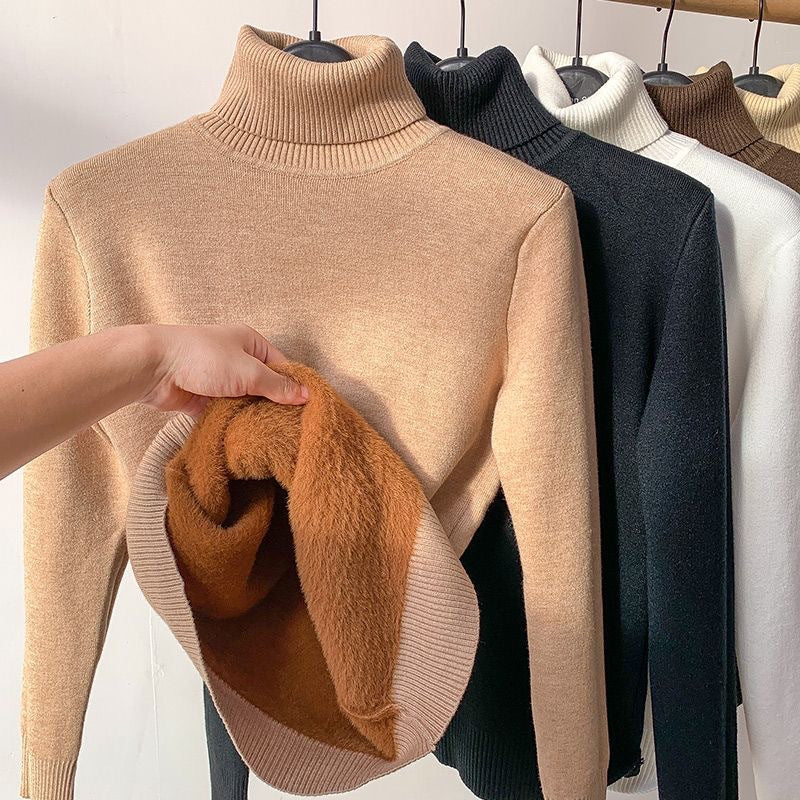 Comfortabele Zachte Gevoerde Vrouwen Fleece Coltrui
