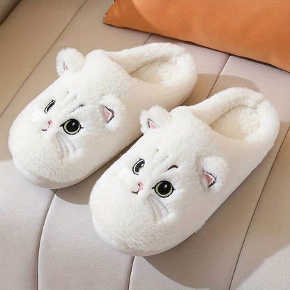 Warme Kattenpantoffels Met Schattig Design Voor Dames