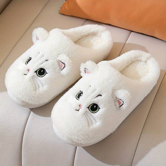 Warme Kattenpantoffels Met Schattig Design Voor Dames