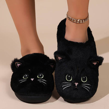 Warme Kattenpantoffels Met Schattig Design Voor Dames