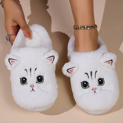 Warme Kattenpantoffels Met Schattig Design Voor Dames