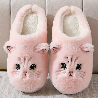 Warme Kattenpantoffels Met Schattig Design Voor Dames