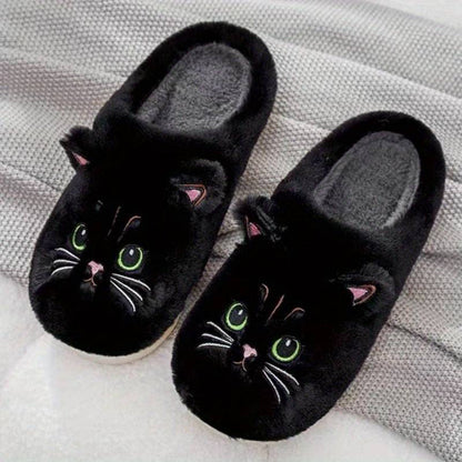 Warme Kattenpantoffels Met Schattig Design Voor Dames
