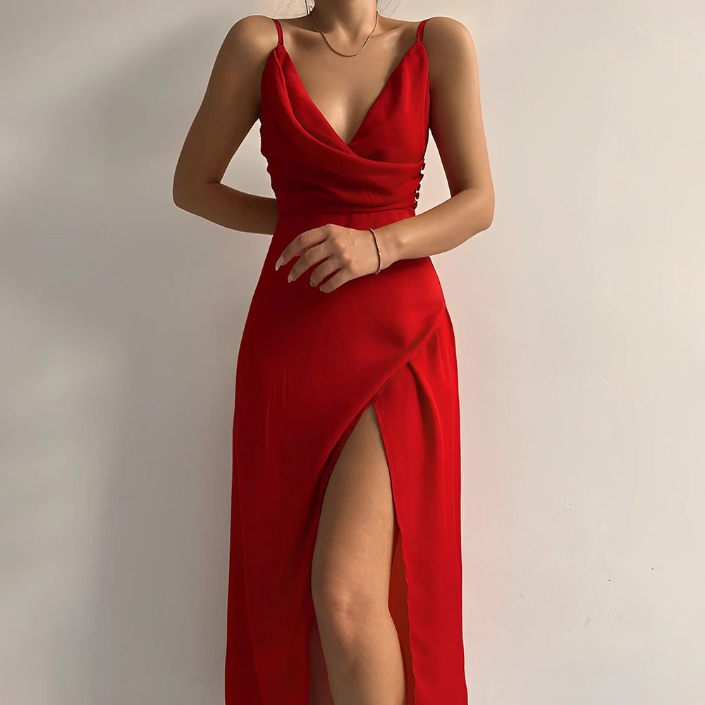 Talitha - Luxe maxi jurk met V-hals