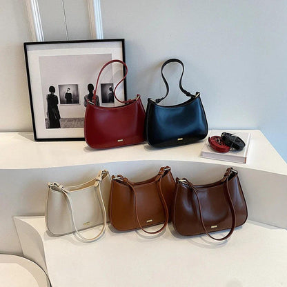 PU Leren Schoudertas met Verstelbare Strap
