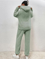 Soft Teddy Loungewear Hoodie and Jogging Set for Women