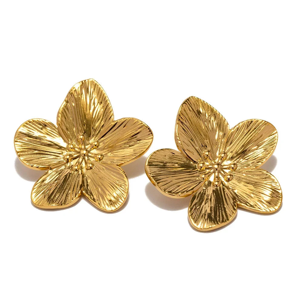 Sterre - Luxe Gouden Bloem Oorbellen