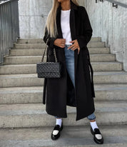 Warm Trench Coat with Belt for Women | Winter