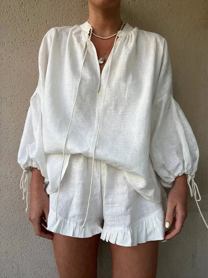 Junae - Luchtige zomerset met top en shorts